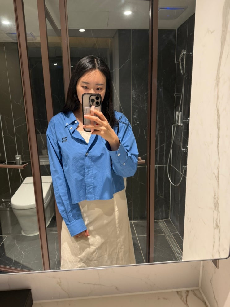  [미우미우] 이탈리아 MIU MIU 포플린 셔츠 미우미우 여자 셔츠 후기 및 택스리펀 정보