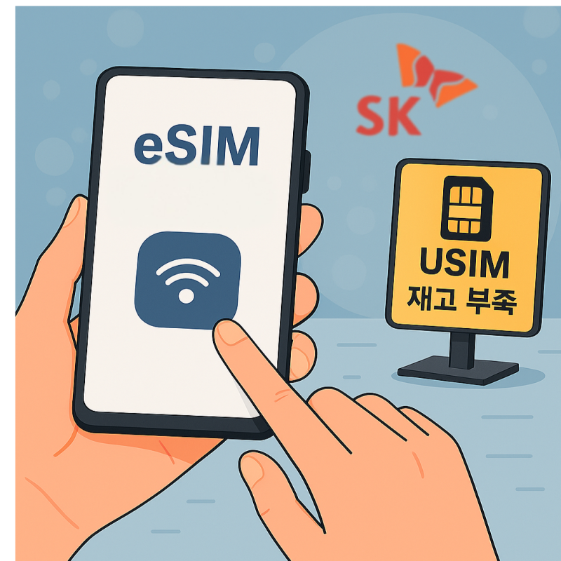 유심칩, 집에서 이심(e-SIM)으로 교체하는 간단한 방법(SKT 유심칩 재고 부족 대안)