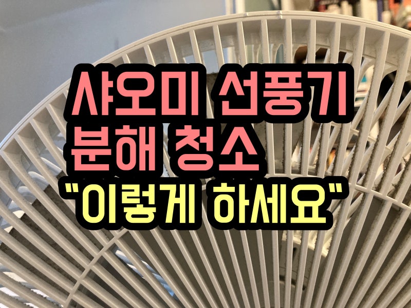 샤오미 선풍기 분해 청소 "사용 전 먼지 제거 이렇게"