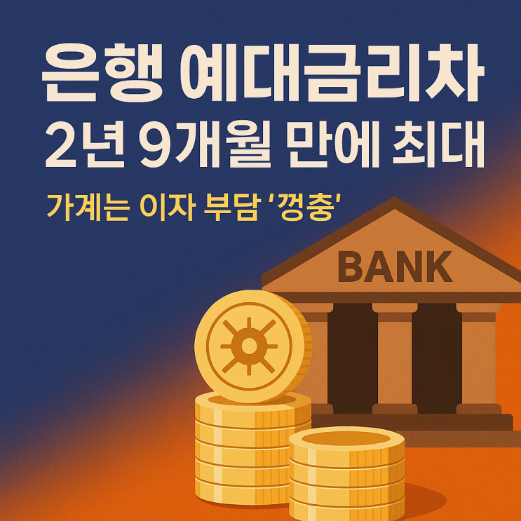  은행 예대금리차, 왜 2년 9개월 만에 최대치로 벌어졌을까?…가계는 이자 부담 '껑충'