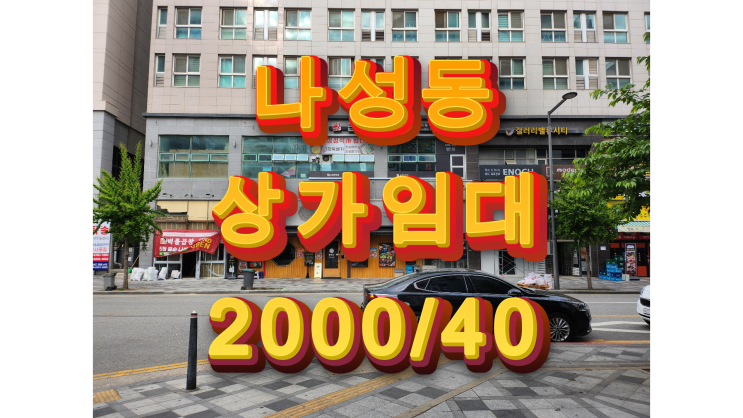  세종시 나성동 상가임대 먹자골목 저렴한 월세 광고효과 좋은 위치