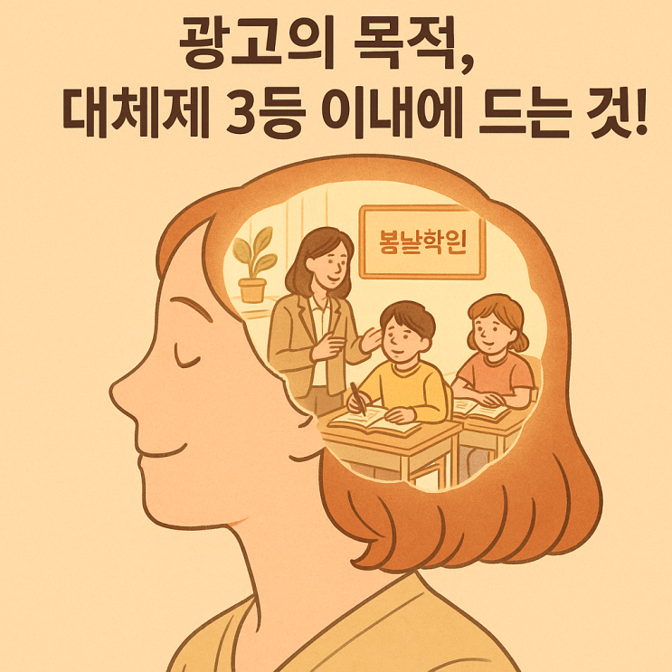  학원광고 학원홍보의 목적, 대체재 3순위 진입!