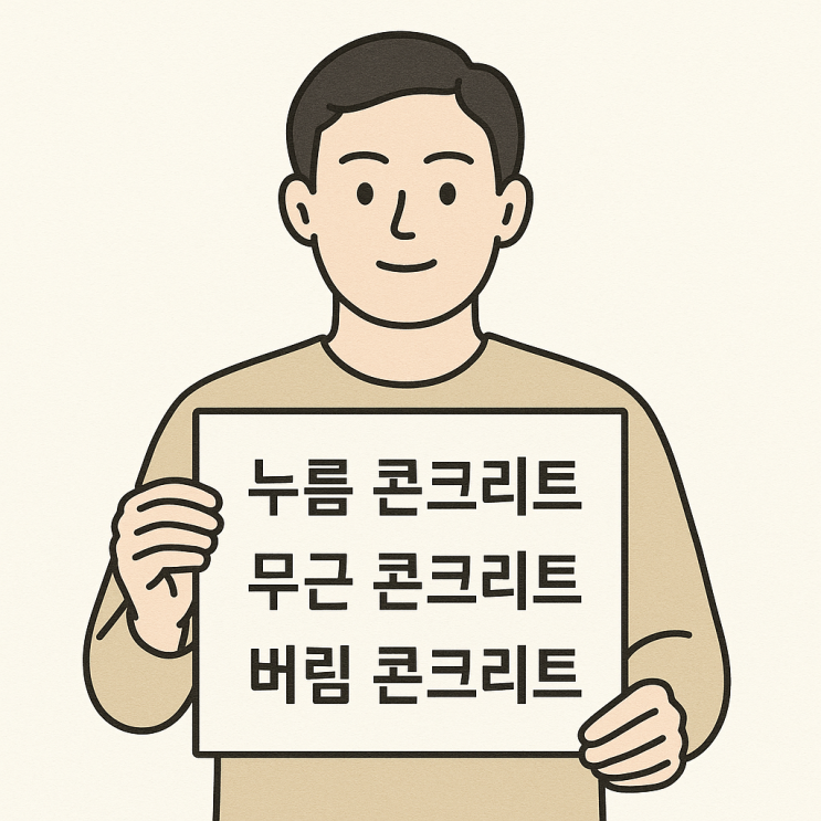  무근 콘크리트 버림 콘크리트 차이