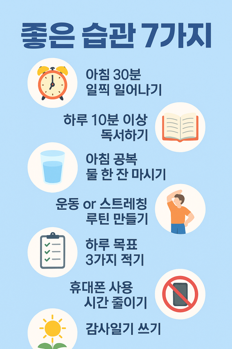  인생을 바꾸는 좋은 습관 7가지