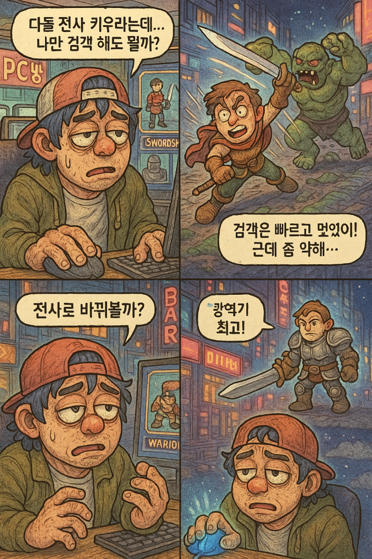   감성 뉴스웹툰 기사 전사냐 검객이냐, 갓깨비 키우기 직업 추천 최신 가이드