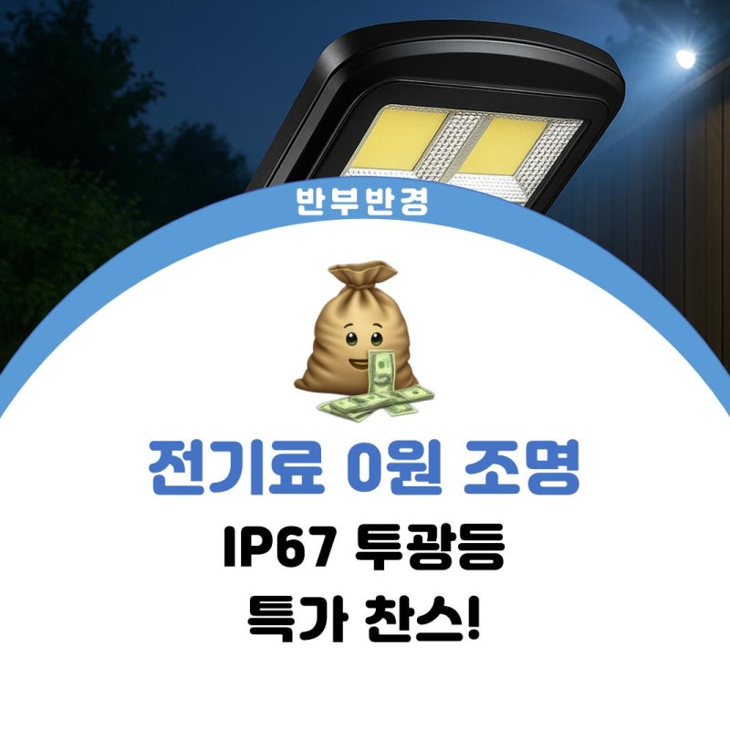 전기료 걱정 없는 태양광 정원등과 장수 LED 노출 50W 사각투광기 추천