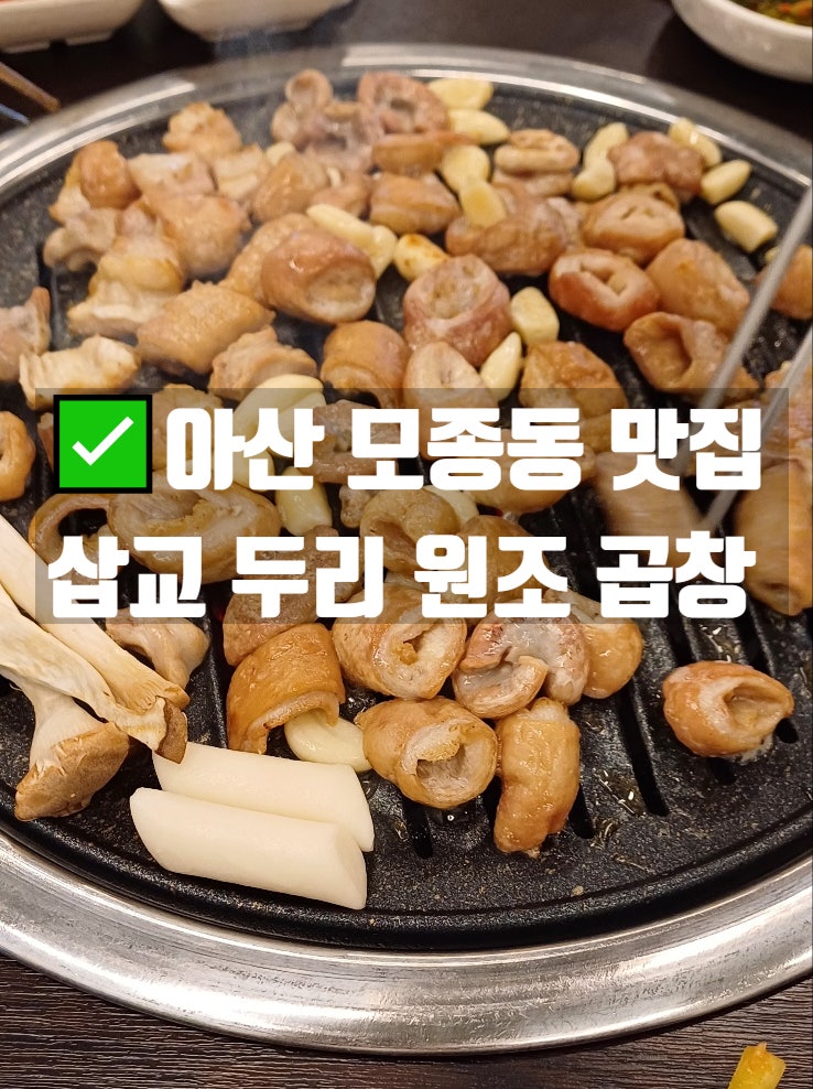  아산 삽교 두리 곱창 구이 전골맛집