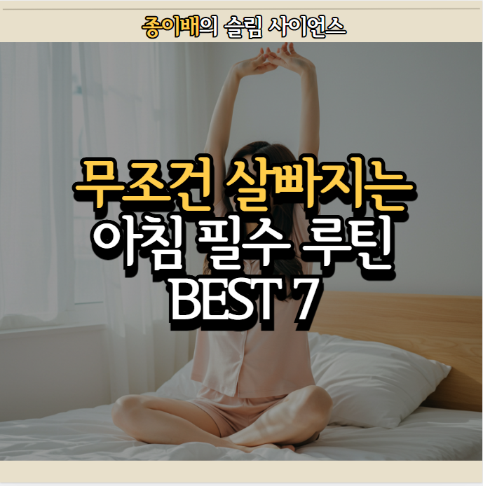  무조건 살빠지는 아침 필수 루틴 BEST 7 최초 공개