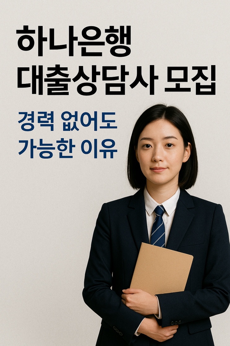  하나은행 대출상담사 모집｜경력 없어도 가능한 이유