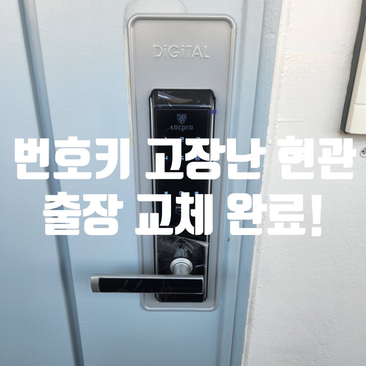  파주 문산 열쇠 현관 번호키 고장 교체! 도어락 설치 출장 당동리 세아아파트