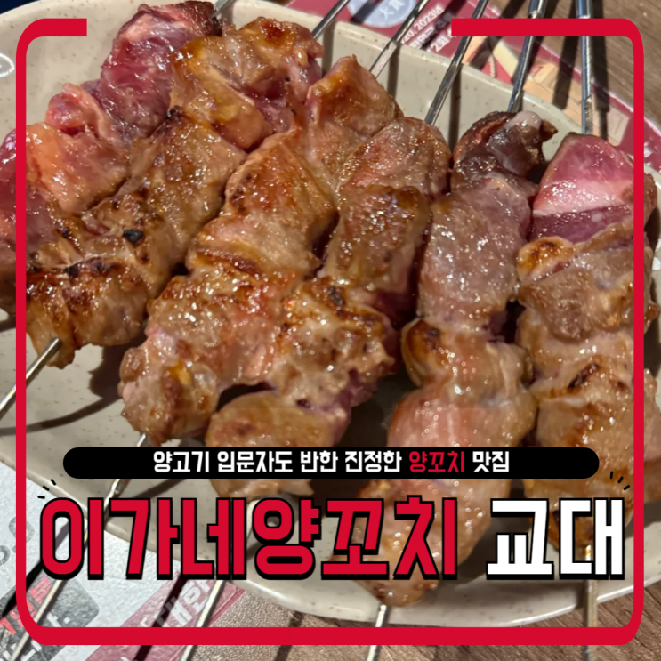  교대역 양꼬치 맛집 이가네 1호점｜양고기 입문자도 반한 내돈내산 후기