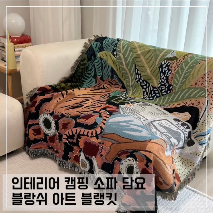  블랑쉬 아트 블랭킷; 인테리어 소파 담요 캠핑 담요 추천