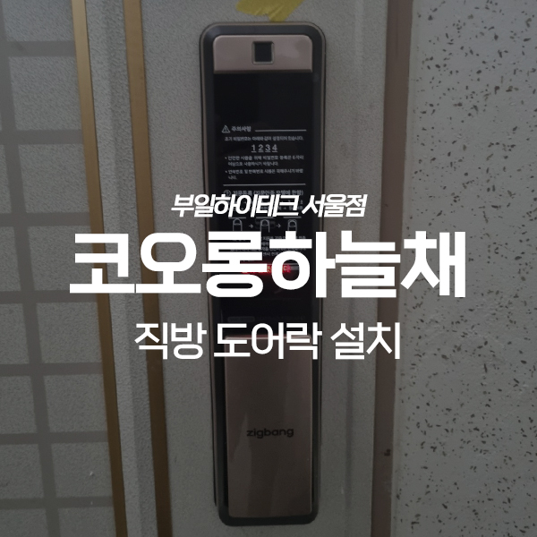  용인 기흥구 구갈동 강남마을코오롱하늘채 직방 도어락 교체 설치