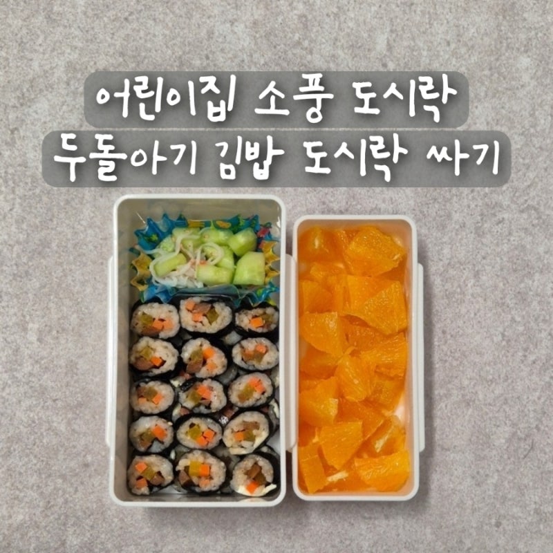 어린이집 소풍 도시락 메뉴 두돌 아기 도시락 간식 김밥 만들기