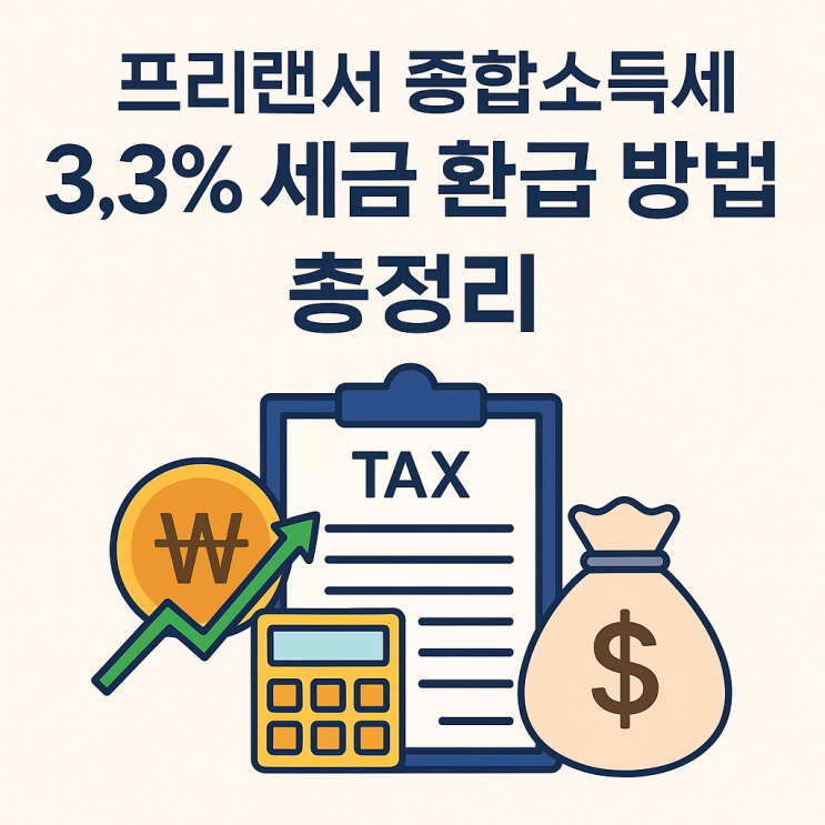  프리랜서 종합소득세 세금 3.3% 환급방법 총정리ㅣ건강보험 피부양자 취득