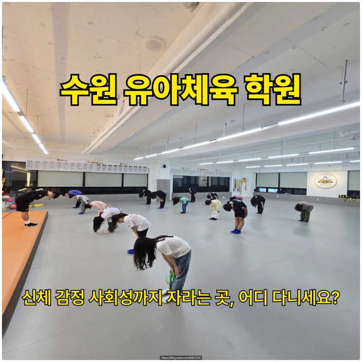  수원 유아체육 학원, 신체·감정·사회성까지 자라는 곳, 어디 다니세요?