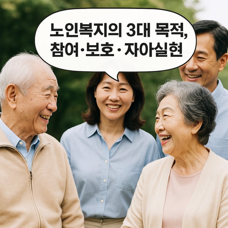 노인복지의 3대 목적, 참여 · 보호 · 자아실현