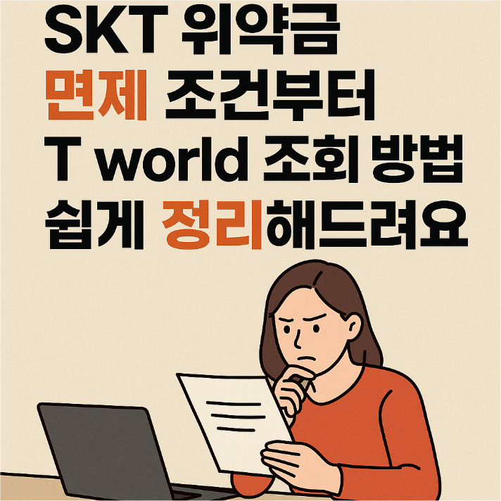 <b>SKT 위약금 면제</b> 되는걸까? 조회 할인반환금 해지 방법