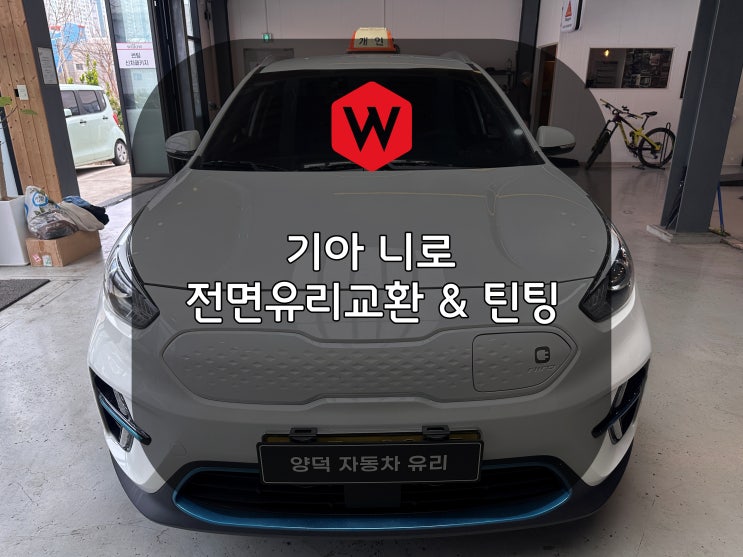  포항차유리 기아 니로 유리교환과 썬팅을 동시에 윌로우모터스