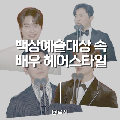  조정석, 주지훈, 추영우, 변우석 백상예술대상 속 남자배우 헤어스타일