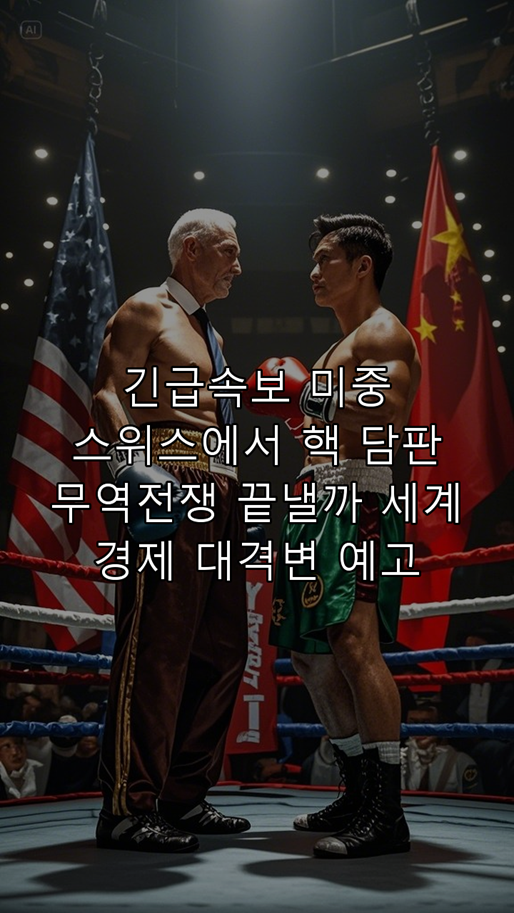 <b>미중</b>, <b>스위스</b>에서 핵 담판?!  <b>무역</b>전쟁 끝낼까? 세계 경제 대격변... 