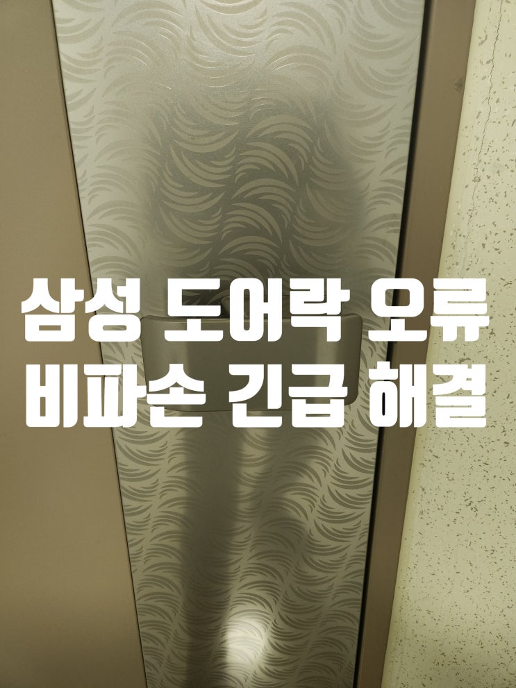  삼성 도어락 비밀번호 틀림 오류 틀렸을때 비파손 해결 APL-1000 고양시 일산 사례