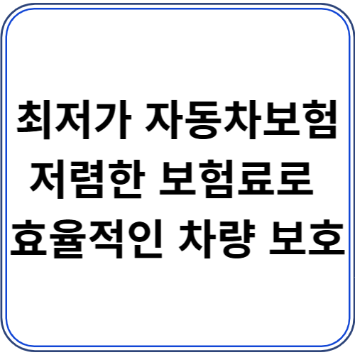 최저가 자동차보험 – 저렴한 보험료로 효율적인 차량 보호 최저가 자동차보험 – 저렴한 보험료로 효율적인 차량 보호