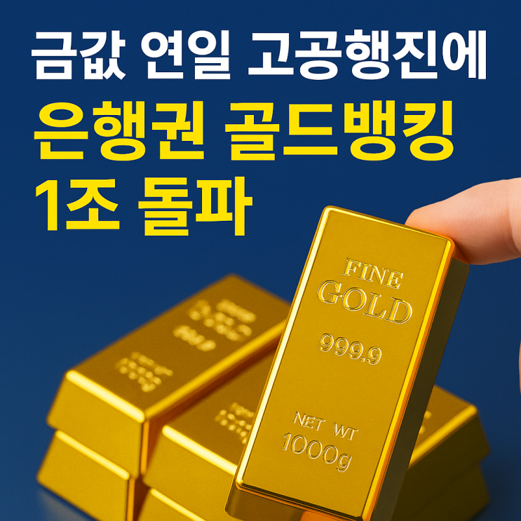  "금값 오르는데, 안 사면 손해?"…1조 몰린 은행권 골드뱅킹