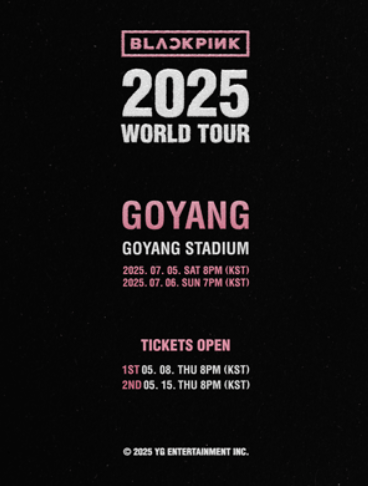 2025 BLACKPINKワールドツアーコンサート情報と先行販売のためのBLINK加入方法 + 先行販売認証方法
