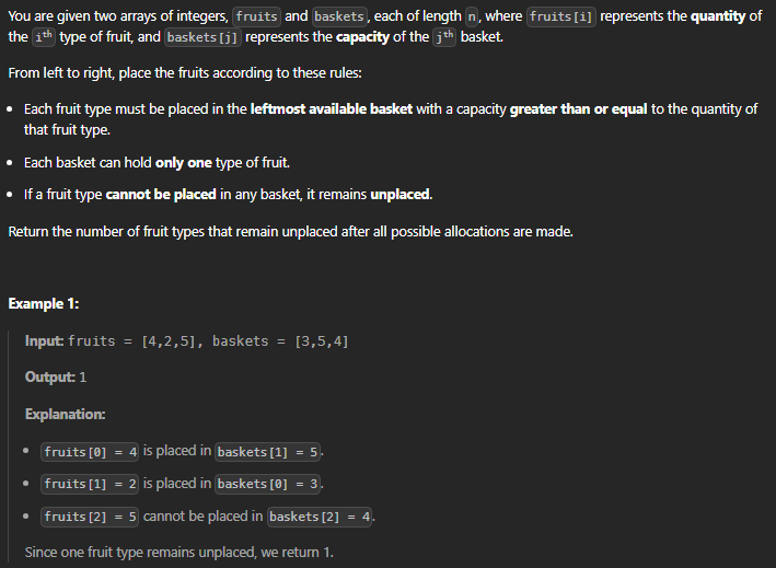  JAVA_LeetCode 3477_Fruits Into Baskets II