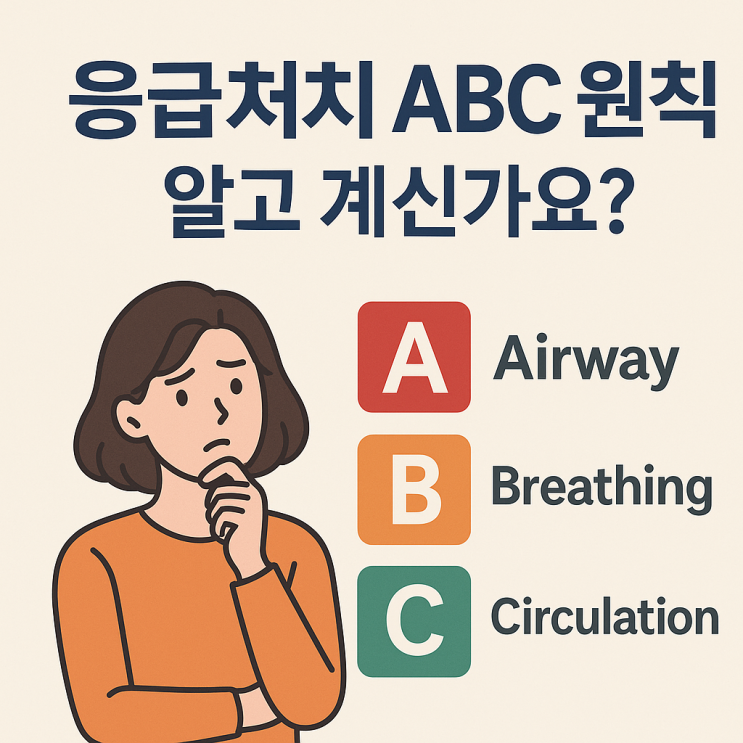  응급처치 방법, ABC 원칙 3가지만 기억하세요.