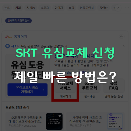 SKT 유심 교체 신청 방법(비용, 대리점, 예약 등)