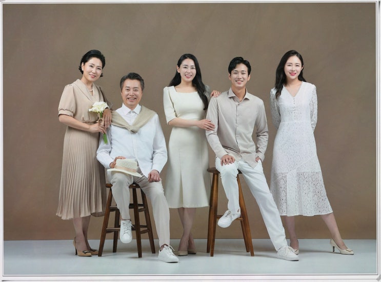  수원가족사진 리븐패밀리, 어머니의 칠순을 기념한 가족사진 촬영