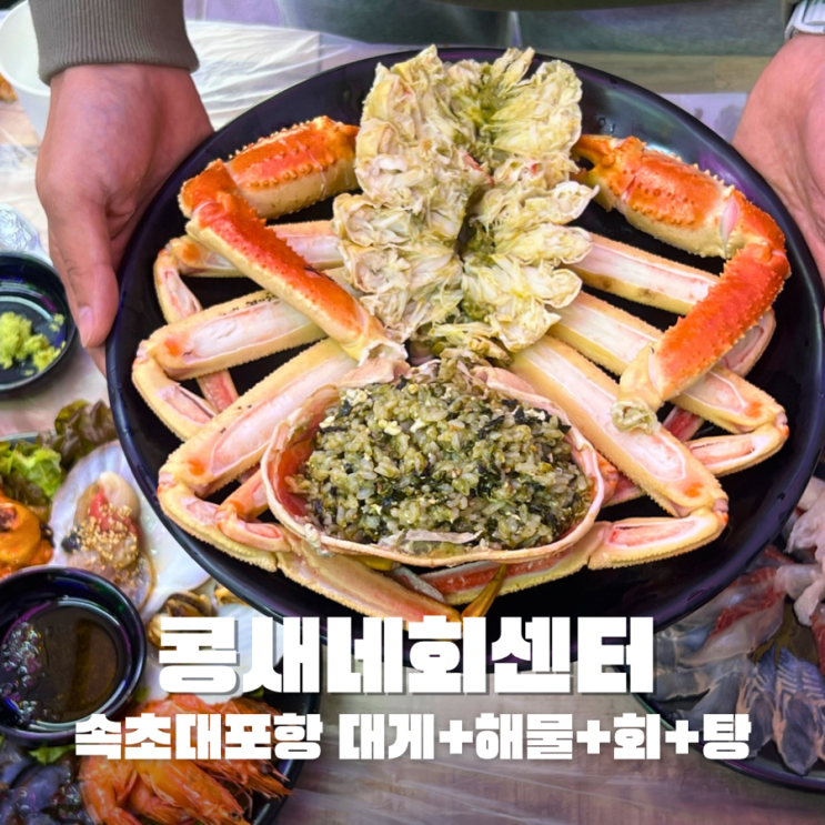  대포항대게맛집 콩새네회센터 가성비 대게세트 최신가격과 구성