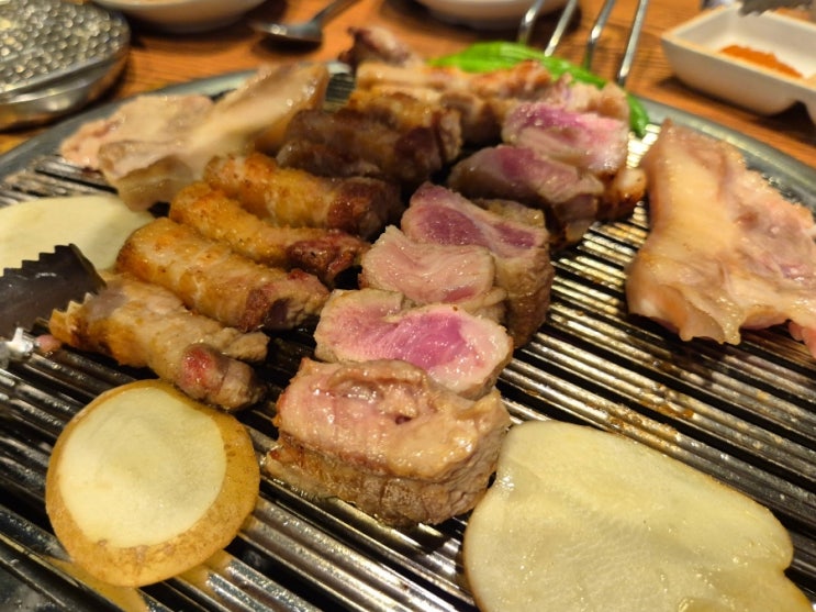  천호 삼겹살 맛집 추천! 시집그릴하우스에서 먹은 가족세트 솔직후기
