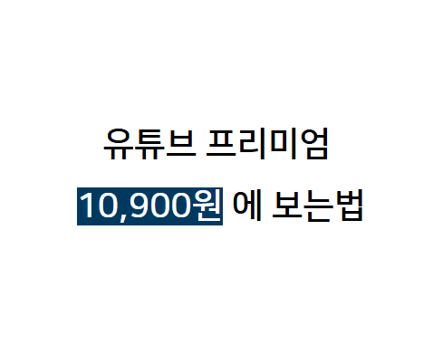  유튜브 프리미엄 할인 < 공유 없이 VPN우회 없이 > 싸게 보는법