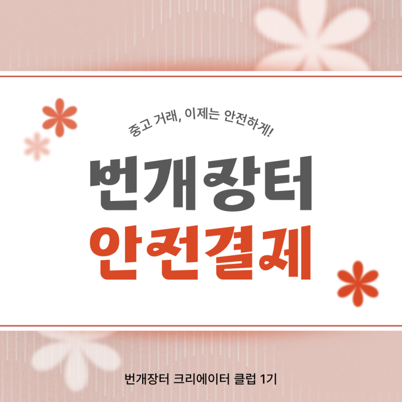 번개장터 '안전 결제'로 사기 걱정 없는 100 % 안심 거래하자 ✨