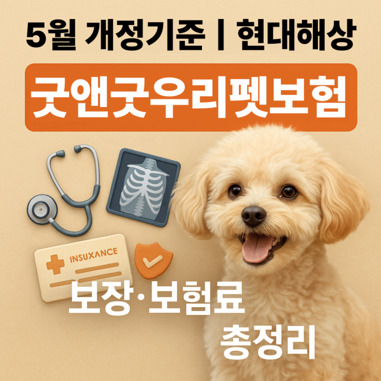  현대해상 굿앤굿우리펫보험｜2025년 5월 개정 이후 달라진 보장 총정리