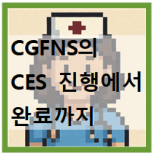 CGFNS의 CES 진행에서 완료까지 I (서류, 소요 시간)