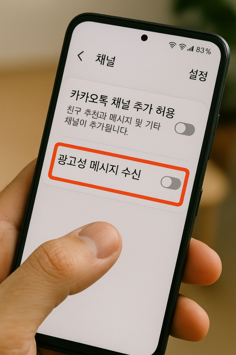 카카오톡 광고 왜 계속 뜰까? 설정 하나로 말끔 차단하는 법! : 네이버 블로그