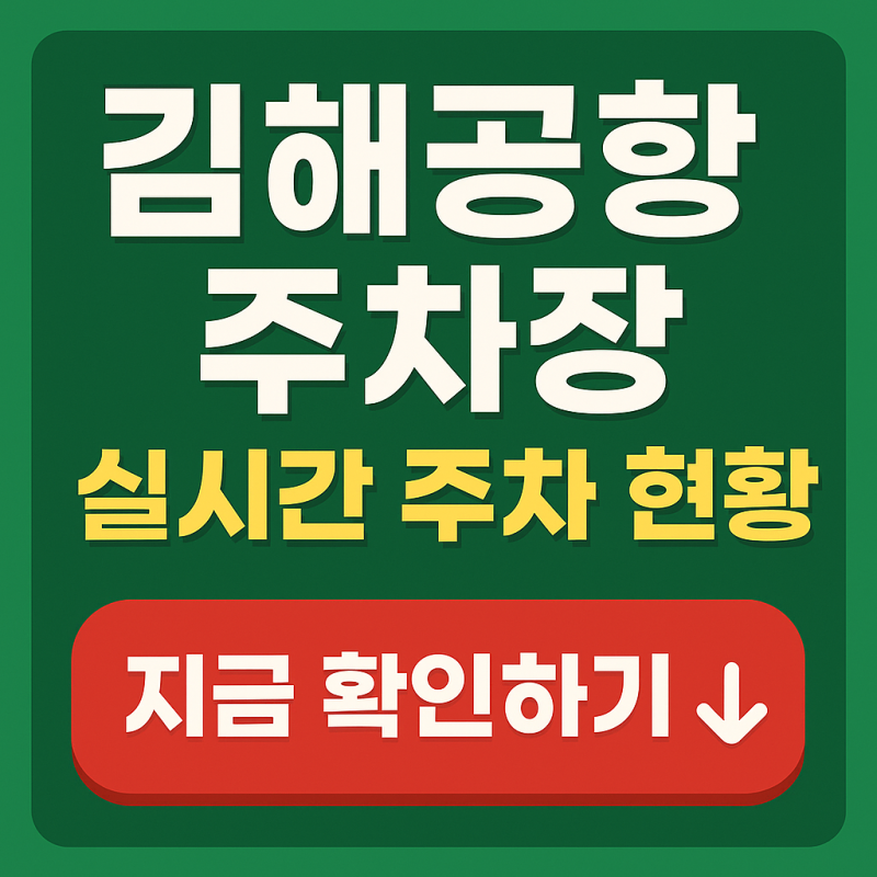 김해공항 주차장 실시간 주차 현황 조회