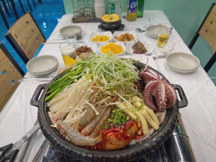  여수 이순신광장 선어회 맛집, 도시어부에서 돌문어 삼합을!