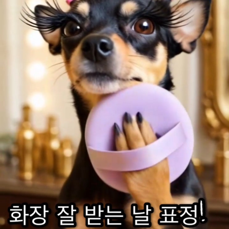  AI댕댕이) 뷰티 유튜버 강아지