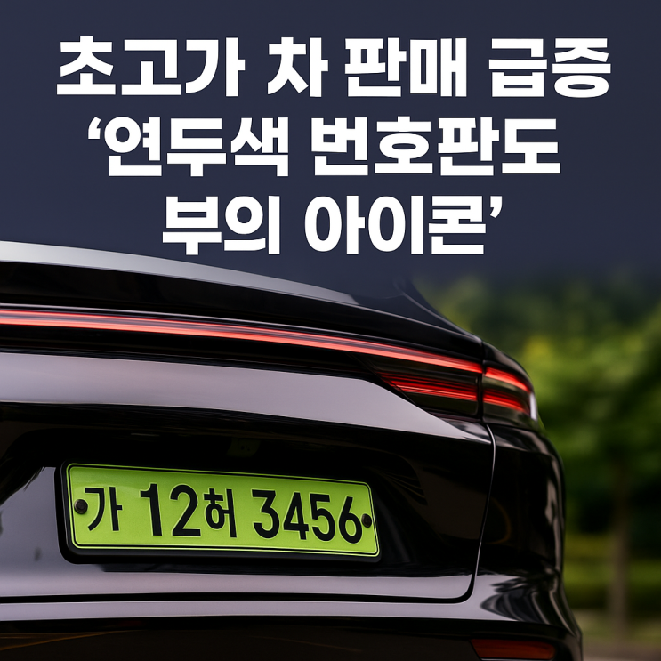  왜 초고가 차가 더 잘 팔릴까? 연두색 번호판이 부의 상징으로