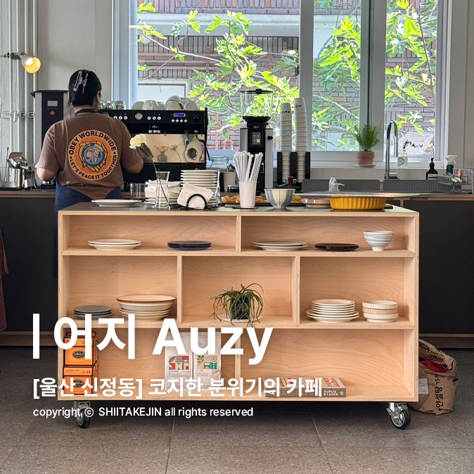  [울산 신정동 카페] 주택가에 위치한 코지한 감성카페, 치즈케이크가 맛있는 어지 Auzy