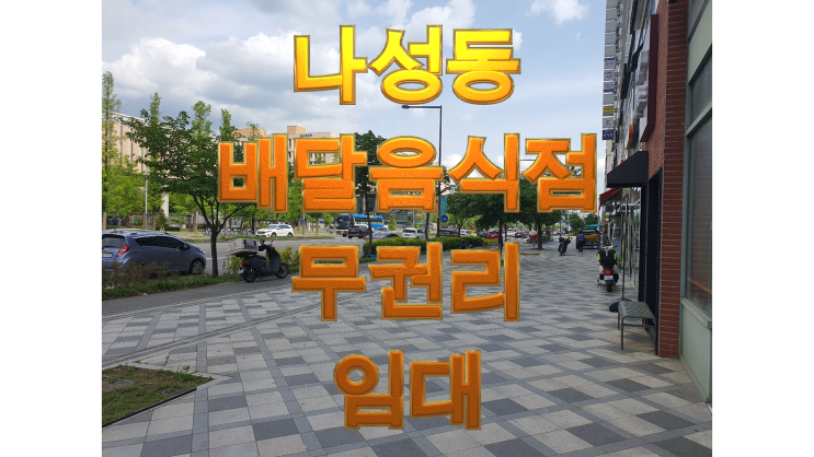  세종시 나성동 배달음식점 임대 무권리 시설완비 임대료 저렴