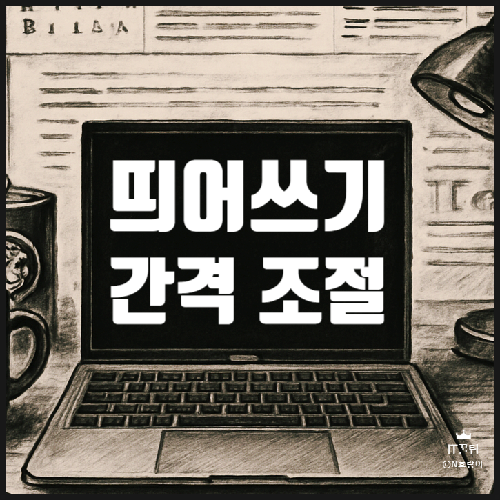 워드 띄어쓰기 간격 넓어짐 줄이기 워드 띄어쓰기 간격 넓어짐 줄이기