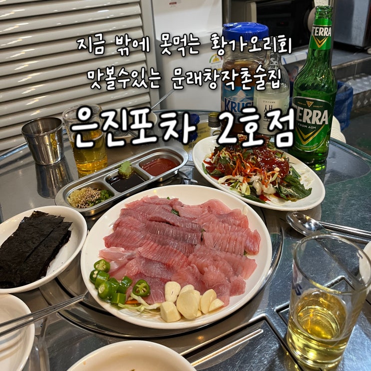  내돈내산 | 서울에서 맛보기힘든 이색적인 회를 먹어볼수있는 허영만의백반기행맛집이자 문래창작촌술집 “은진포차 2호점”