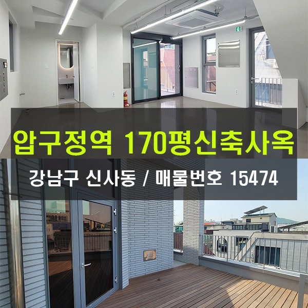  압구정역 신사동 사옥 임대 150평 법인사옥 엔터사옥 테라스 사옥