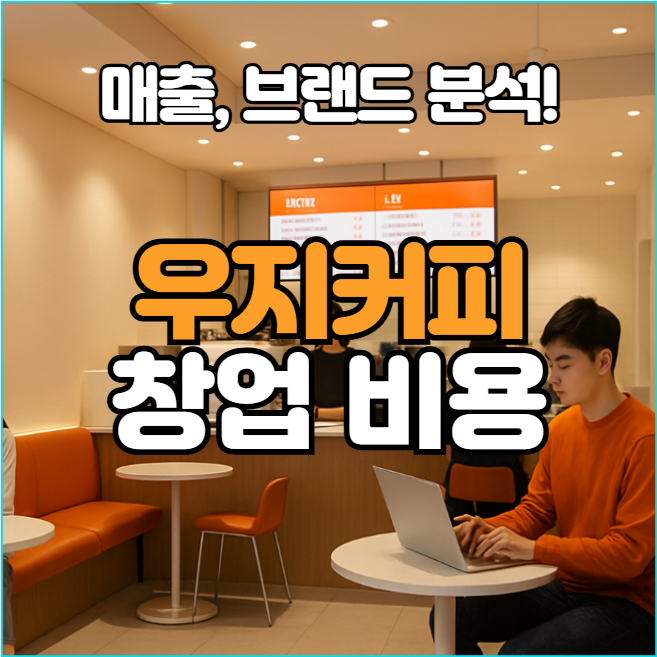  우지커피 창업비용과 수익 공개! (2024년 최신)